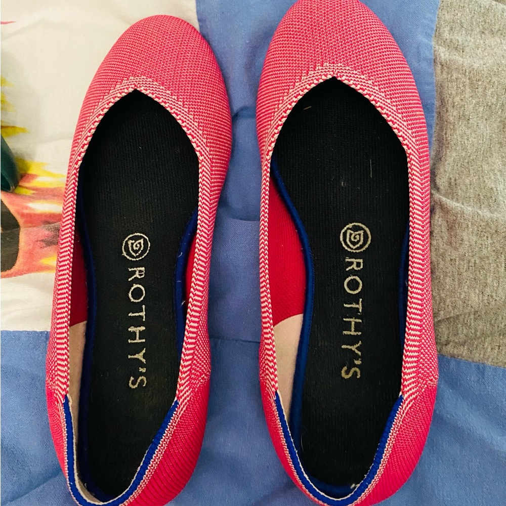 Rothys raspberry Birdseye 8.5